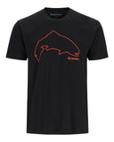 Simms Trout Online Black T-Shirt