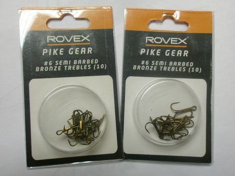 Rovex Semi-Barbed Bronze Trebles