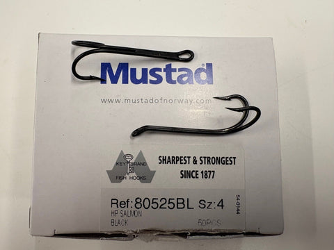 Mustad 80525BL Double Hooks - 50 hooks