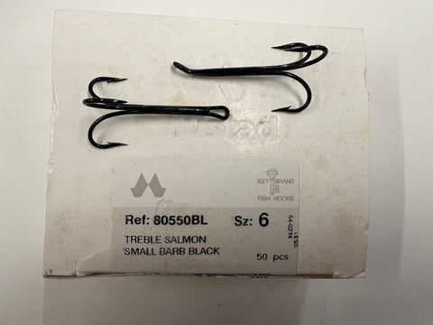 Mustad 80550BL Treble Hooks - 50 hooks