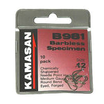 Kamasan B981 barbless specimen Hooks