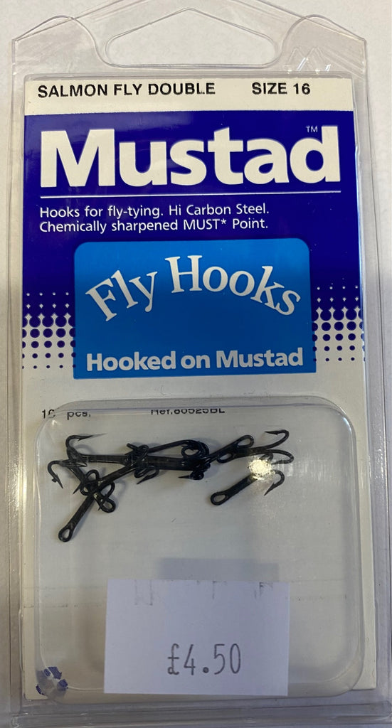 double fishing hook 14 Mustad Salmon Fly Double Hooks – Somers Fishing Tackle