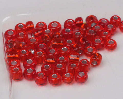 Red Medium Glass Beads