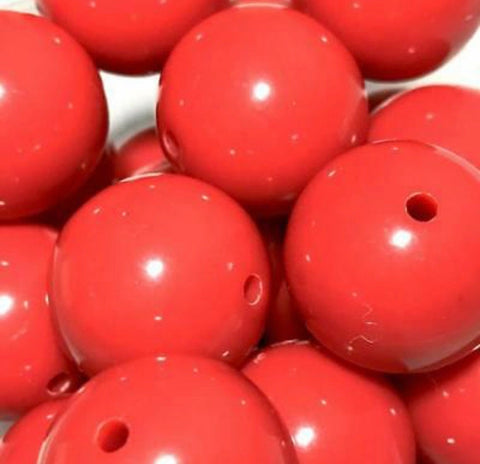 Red 4mm Plastic Beads