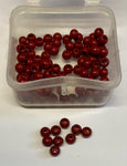 Plastic Dark Red Beads