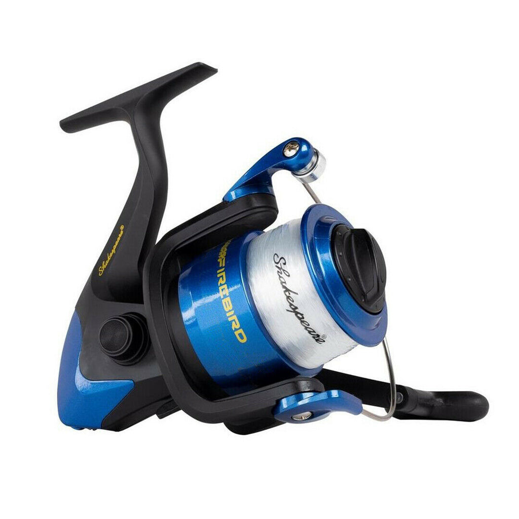 firebird fishing reel Shakespeare Spinning Pre-Spooled Lightweight Reel with Graphite Handle and Spool, Smooth 1-Ball Bearing Design for Freshwater Predator Spinning Reel Coarse Rear Drag
